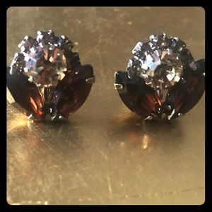 MULTI COLOR STONE RHINESTONE EARRINGS